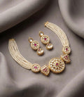 Delicate Kundan With Pearl Choker Set