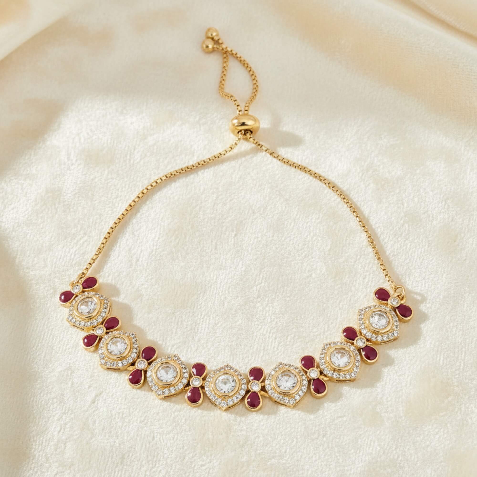 Kundan Classic Adjustable Bracelet