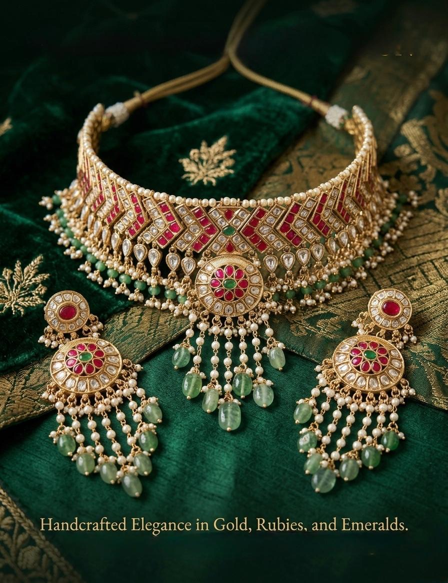 Meenakari Kundan Studded Choker Set