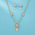 Mossanite kundan Chain pendant