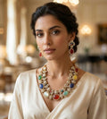 Multi Colour Stone Sabyasachi Necklace set