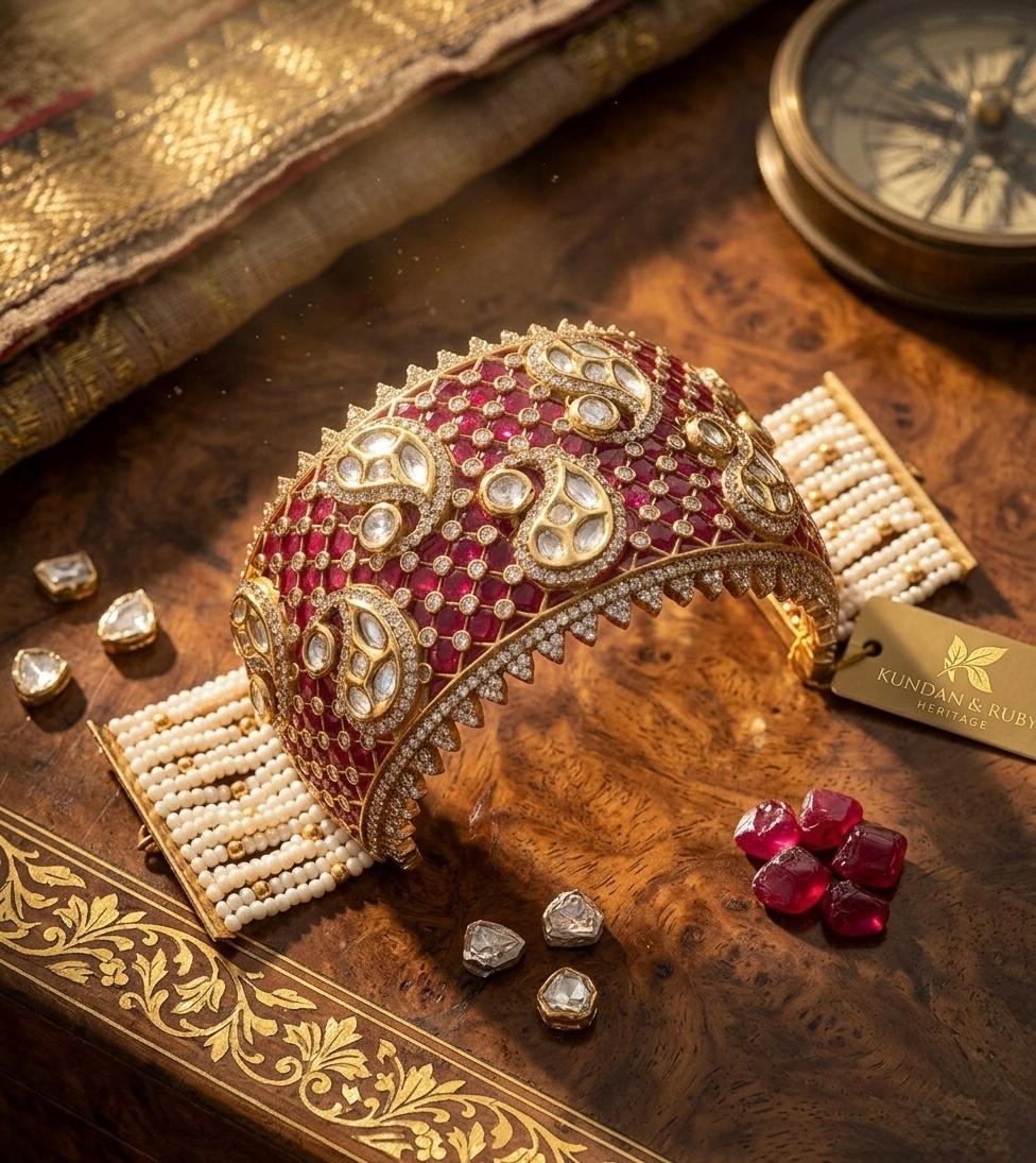 Pachi Kundan Pearl Bracelet